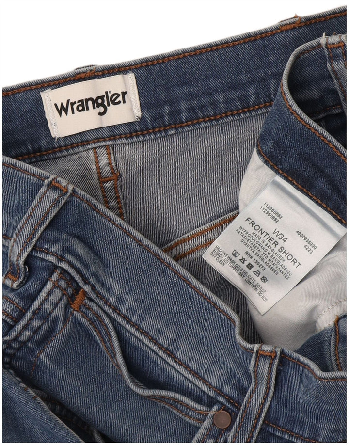 Wrangler Pantalones cortos de mezclilla para hombre W34 Algodón azul grande