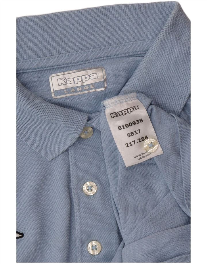 KAPPA Polo Hombre Grande Azul Algodón