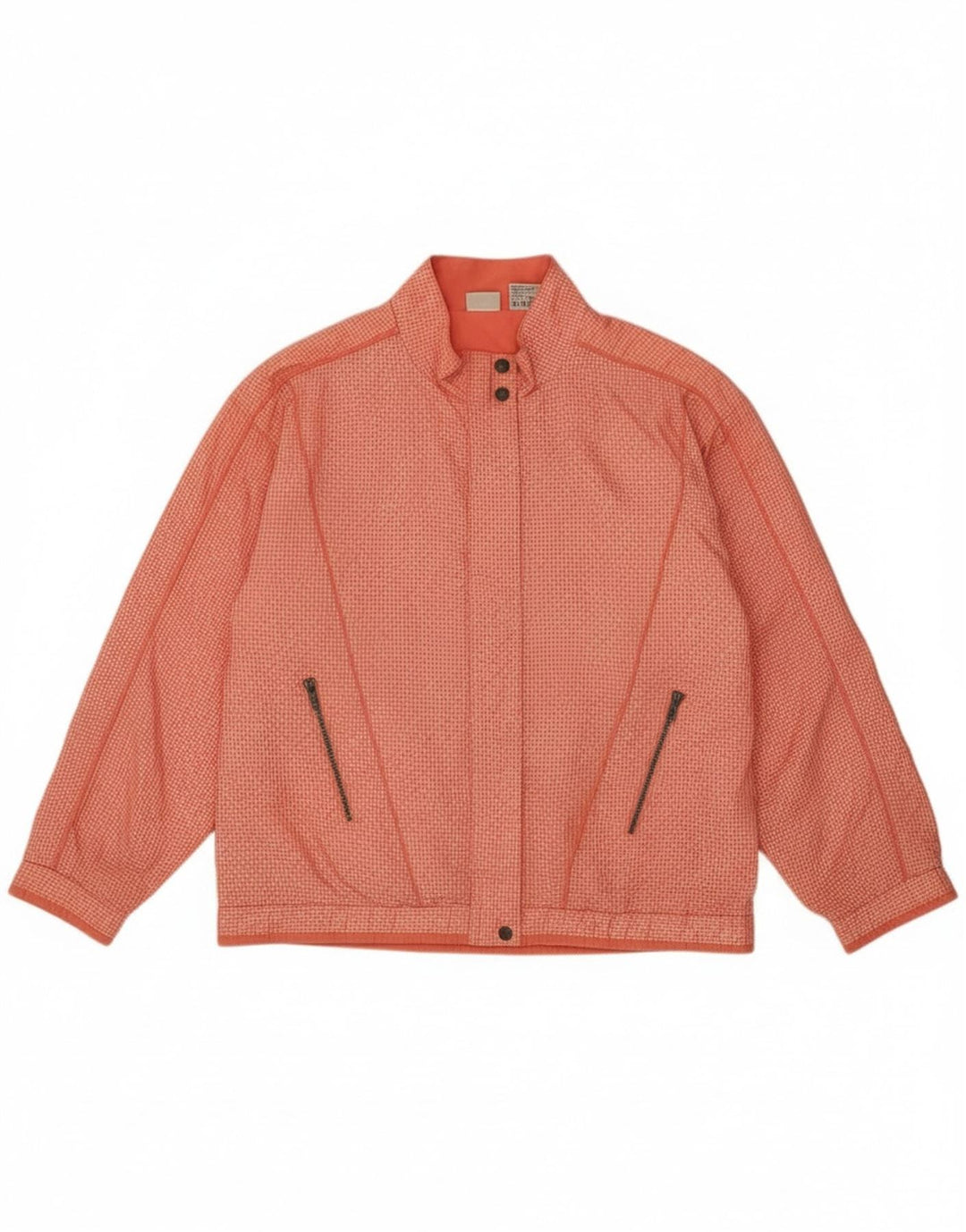 Ellesse Chaqueta Bomber de Gran Tamaño para Mujer US 10 Grande Rosa Gingham Poliéster