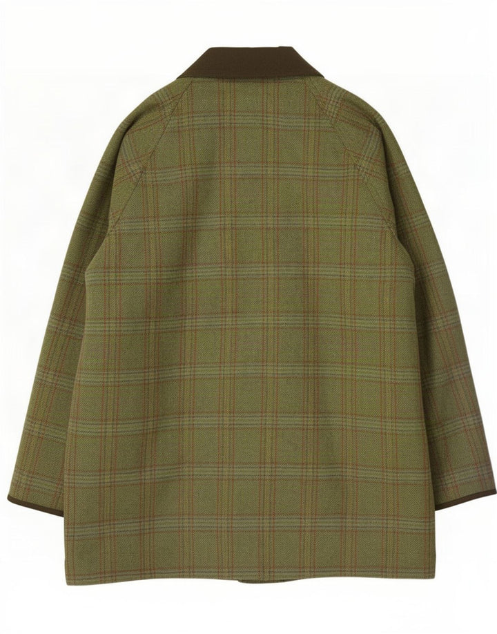 Chrysalis Chaqueta utilitaria para hombre UK 44 2XL Lana a cuadros caqui