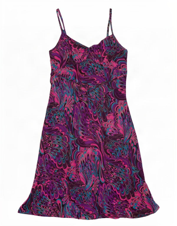 Joanna Hope Vestido lencero con estampado abstracto para mujer, talla 40, talla grande, multicolor