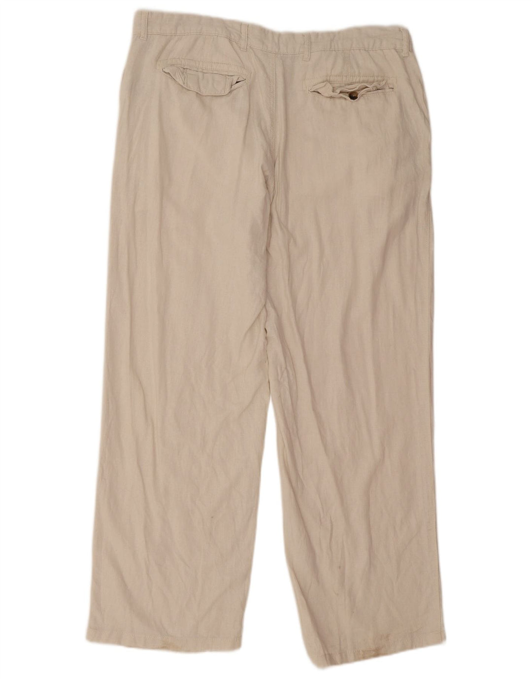 Marks & Spencer Pantalones chinos rectos regulares para hombre W38 L31 Blanco roto