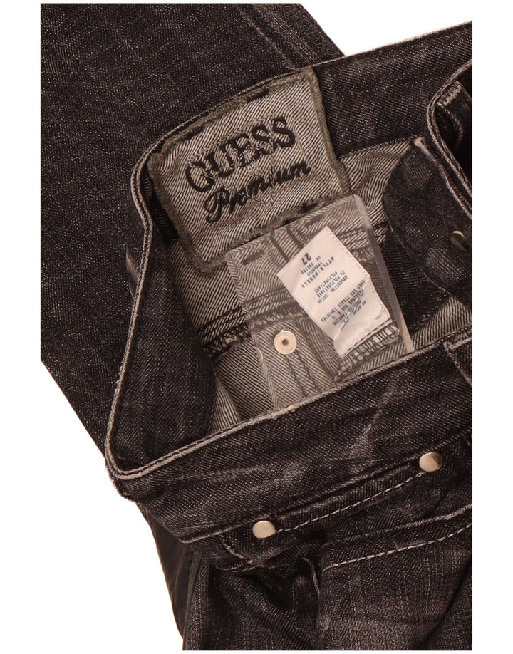 Vaqueros Guess Mujer Rectos W27 L30 Algodón Negro
