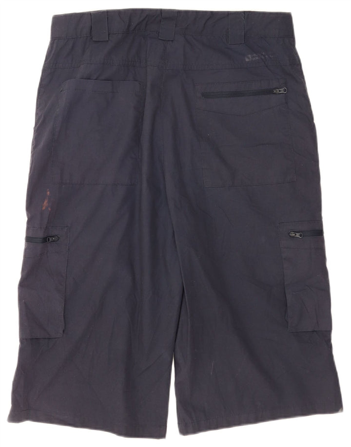 Bermudas tipo cargo para hombre de Mountain Warehouse W32 Poliéster azul marino mediano
