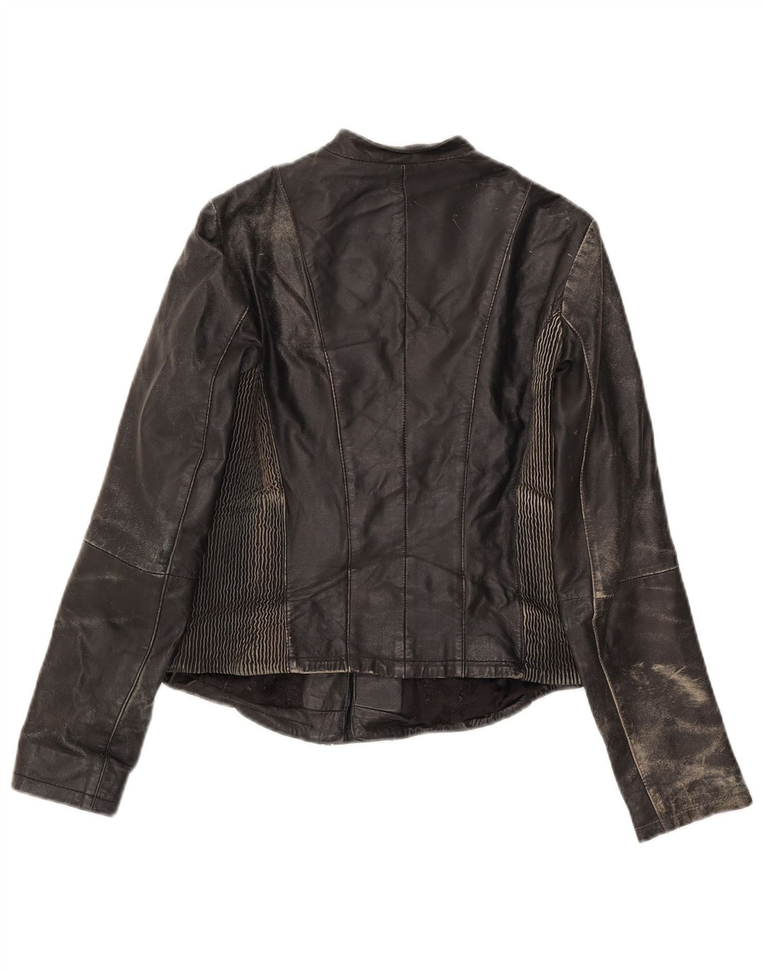 Conbipel Chaqueta Biker De Cuero Para Mujer Talla 42 Small Cuero Negro