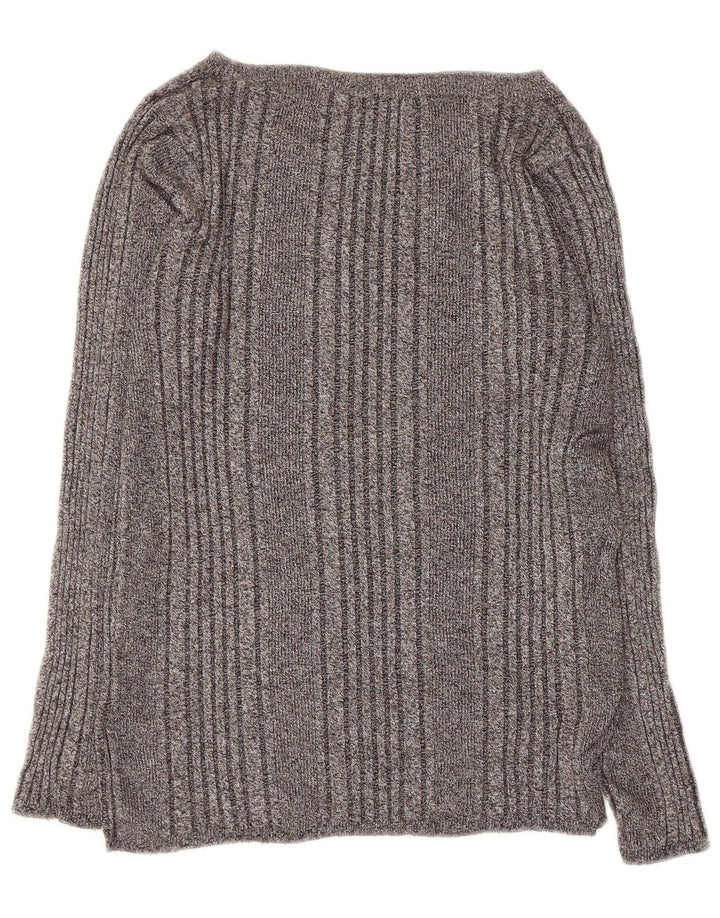 Marks & Spencer Suéter tipo jersey con cuello barco para mujer Reino Unido 40 Gris medio moteado