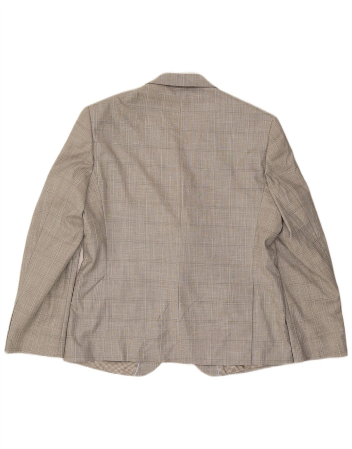 Marks & Spencer Chaqueta tipo blazer a medida con 2 botones para hombre UK 42 Large Grey Check