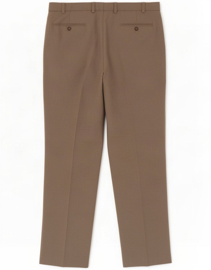 Pantalones de traje Marks & Spencer de corte regular para hombre W38 L31 Poliéster beige