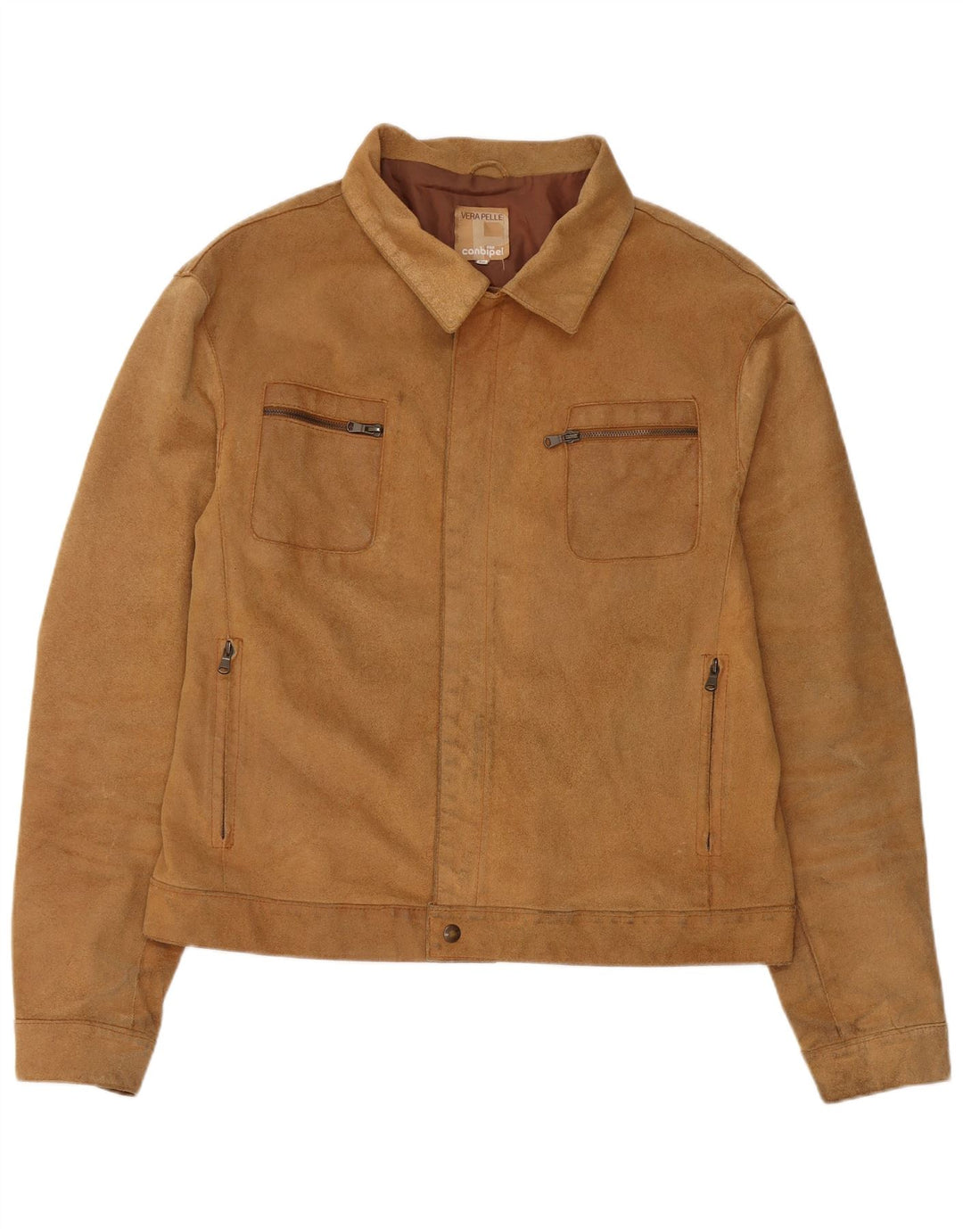 Conbipel Chaqueta de ante para hombre IT 56 2XL Cuero beige