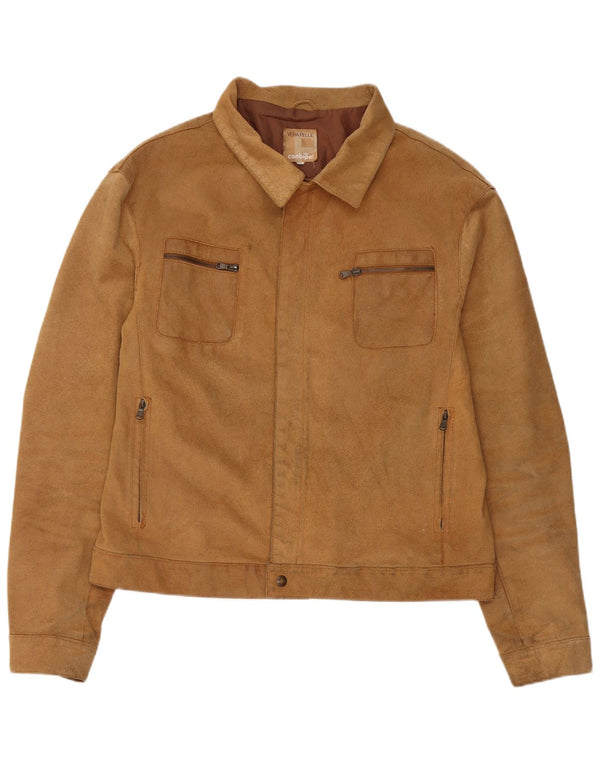 Conbipel Chaqueta de ante para hombre IT 56 2XL Cuero beige