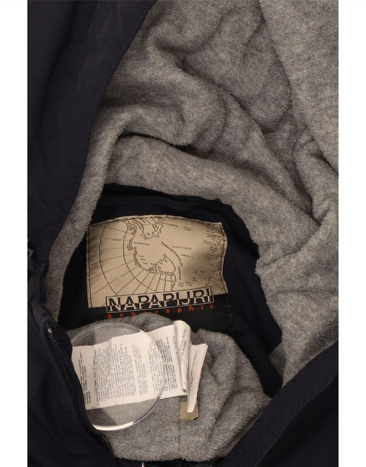 Napapijri Chaqueta anorak con gráfico geográfico para mujer Reino Unido 44 Azul marino mediano