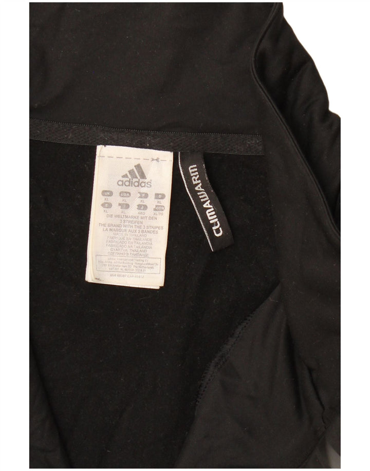ADIDAS Hombre Climawarm Zip Neck Sudadera Jumper XL Negro Poliéster