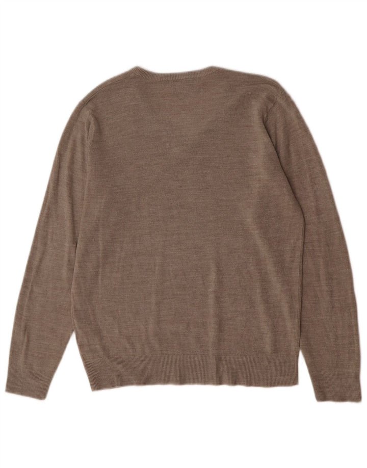 Marks & Spencer Jersey De Corte Regular Con Cuello En V Para Hombre Moteado En Beige Medio