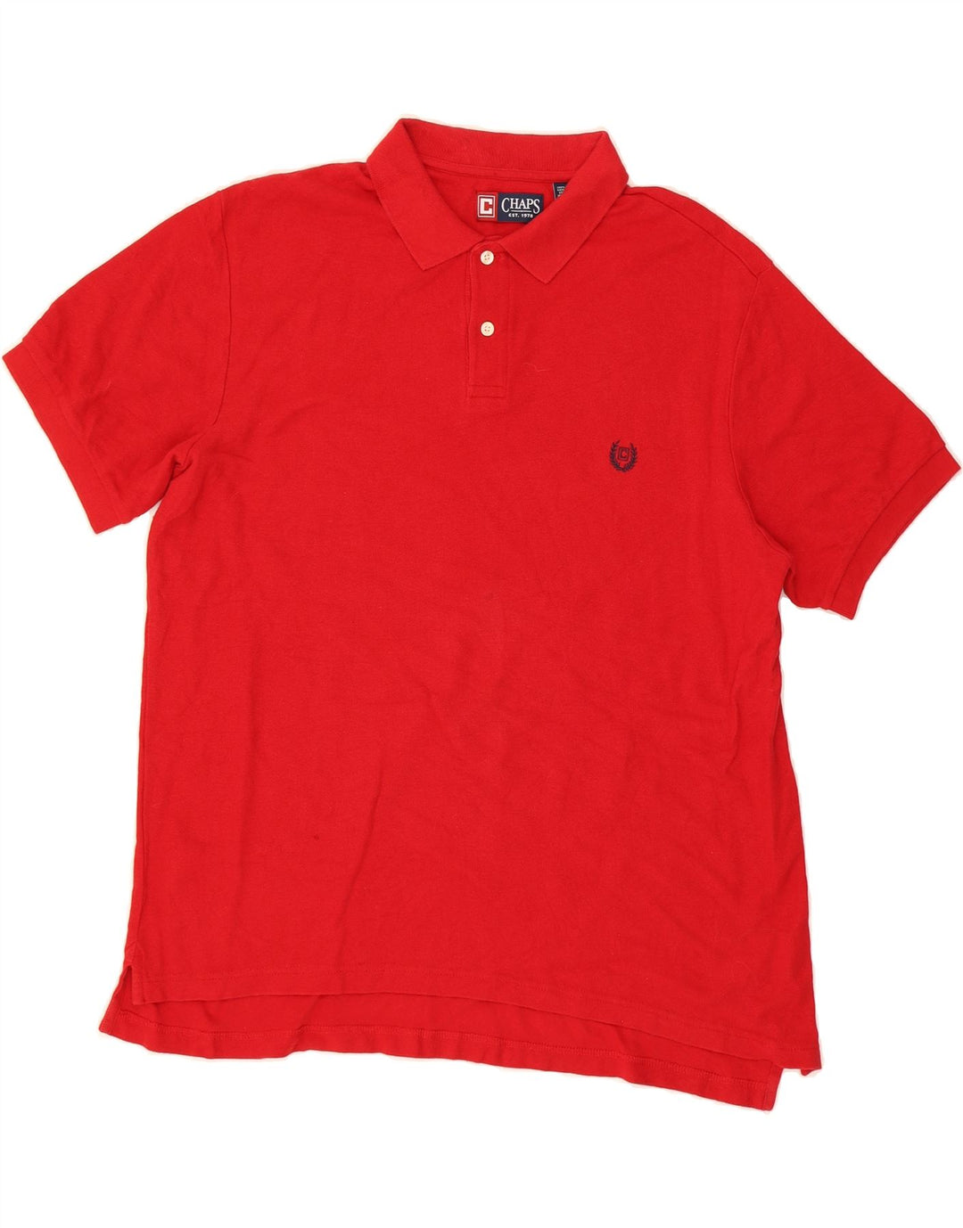 CHAPS Mens Polo Shirt Large Red Cotton Vintage Chaps and Second-Hand Chaps from Messina Hembry 