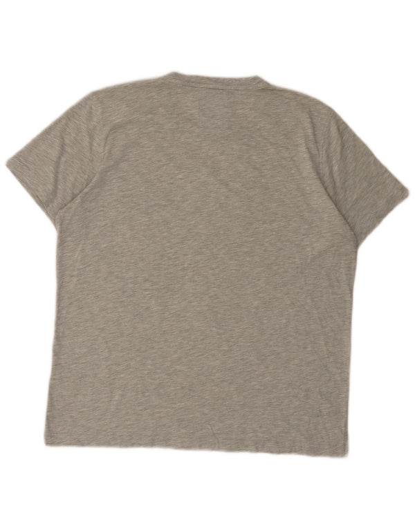 CREW CLOTHING Camiseta para hombre Top Grande Gris Algodón