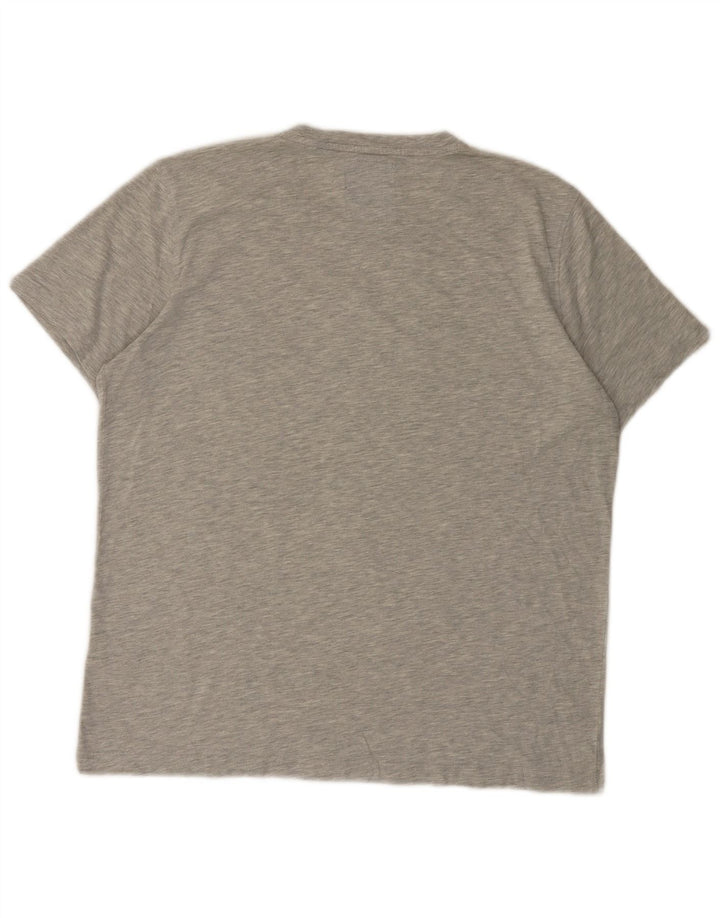CREW CLOTHING Camiseta para hombre Top Grande Gris Algodón