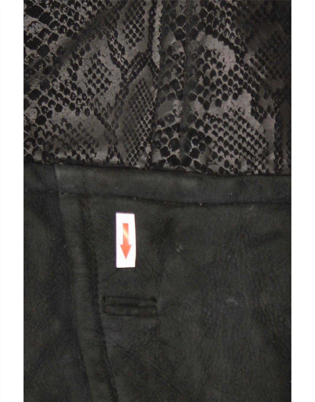Chaqueta Conbipel De Ante Extragrande Para Mujer IT 40 Small Black Animal Print