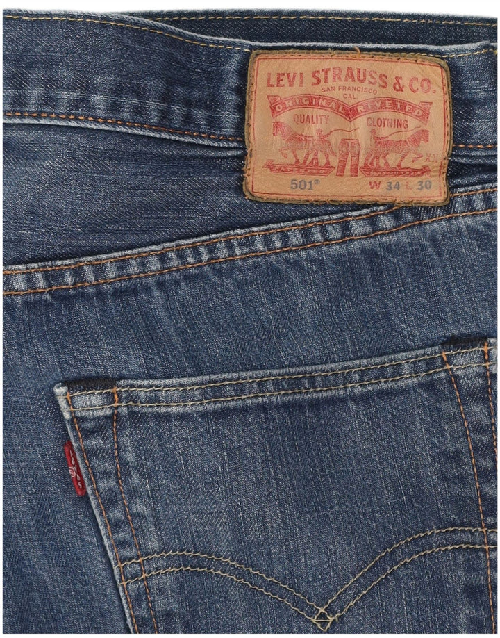 Levi's Vaqueros rectos 501 para hombre W34 L30 Algodón azul marino