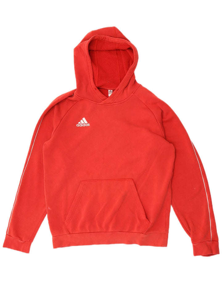 Adidas Hombre Sudadera Con Capucha Jumper Medio Rojo Algodón