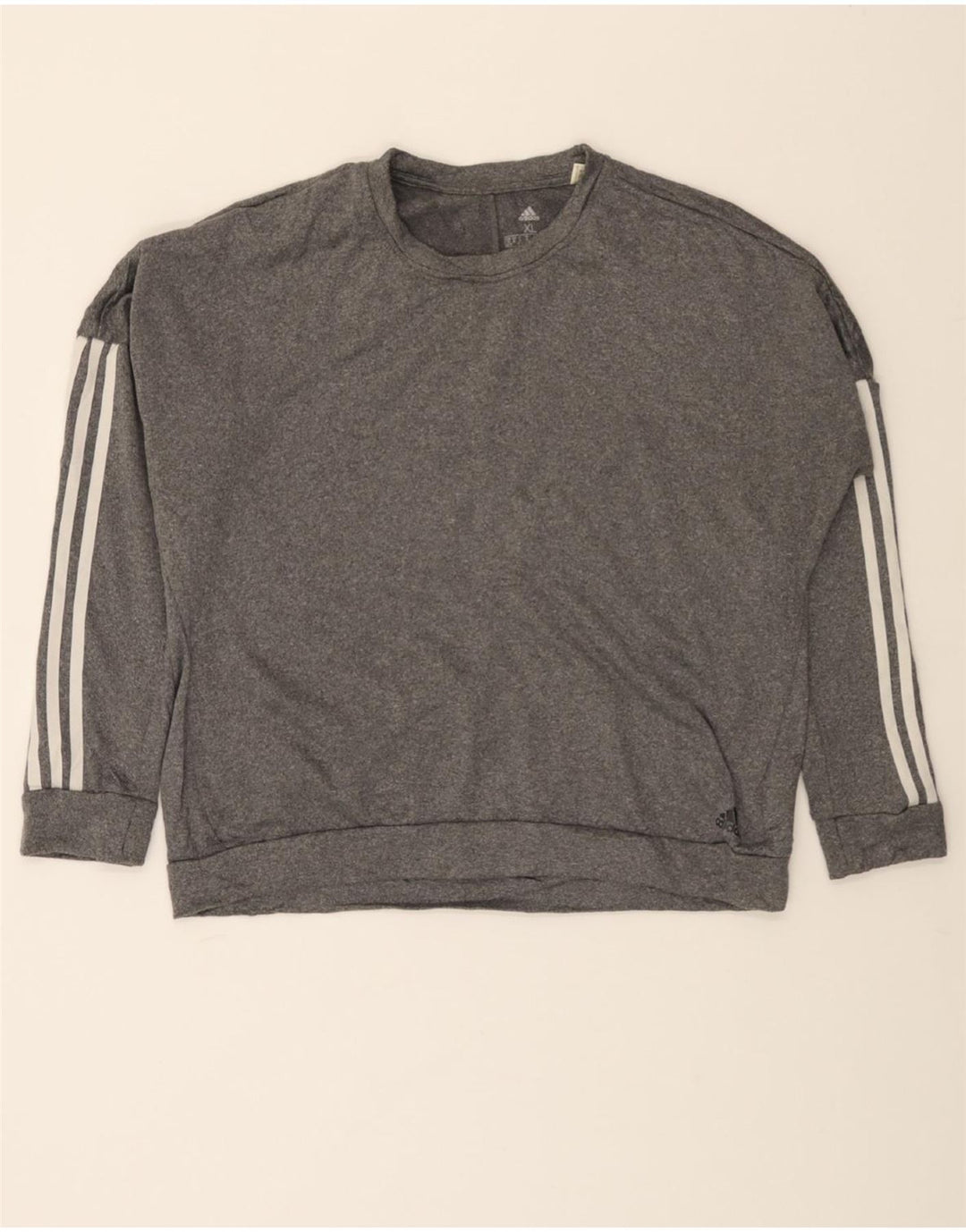 ADIDAS Womens Sweatshirt Jumper UK 20/22 XL Grey Polyester Vintage Adidas and Second-Hand Adidas from Messina Hembry 