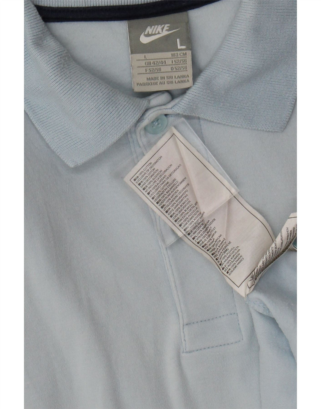 Polo Nike Hombre Grande Azul Algodón