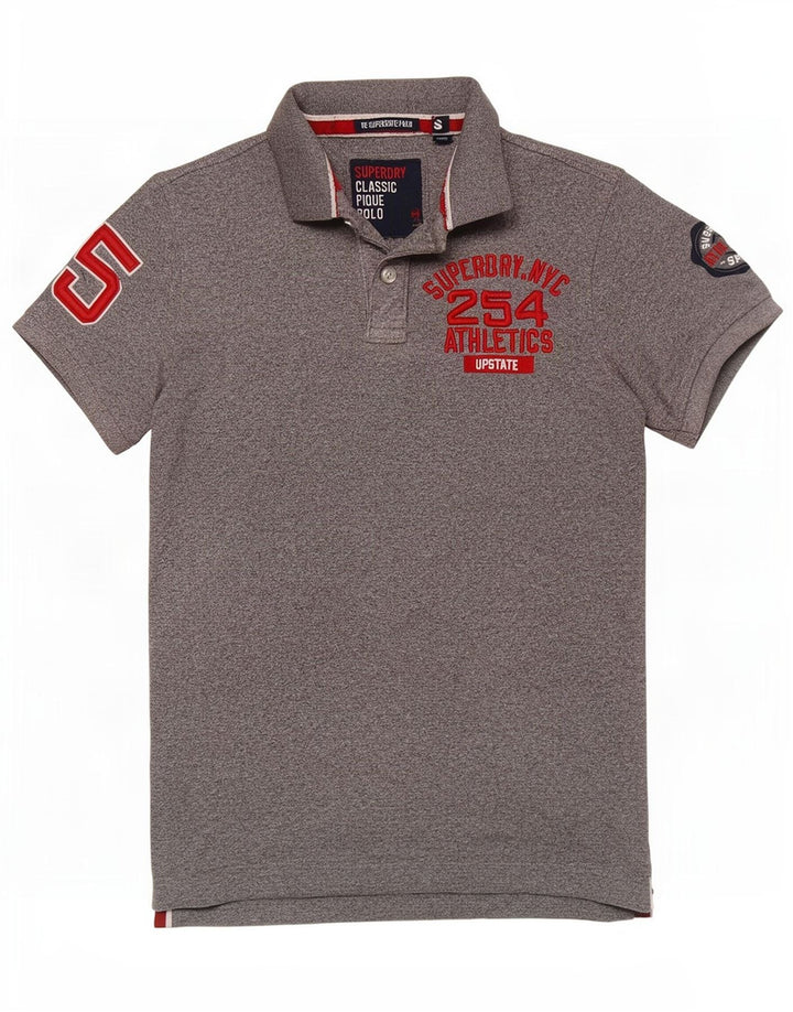 Superdry Polo Gráfico Para Hombre De Algodón Gris Pequeño