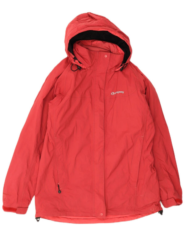 Sprayway Chaqueta impermeable con capucha para mujer UK 10 Small Red Polyamide