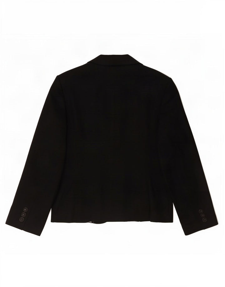 Marks & Spencer Chaqueta tipo blazer de 5 botones para mujer UK 40 XL Poliéster negro