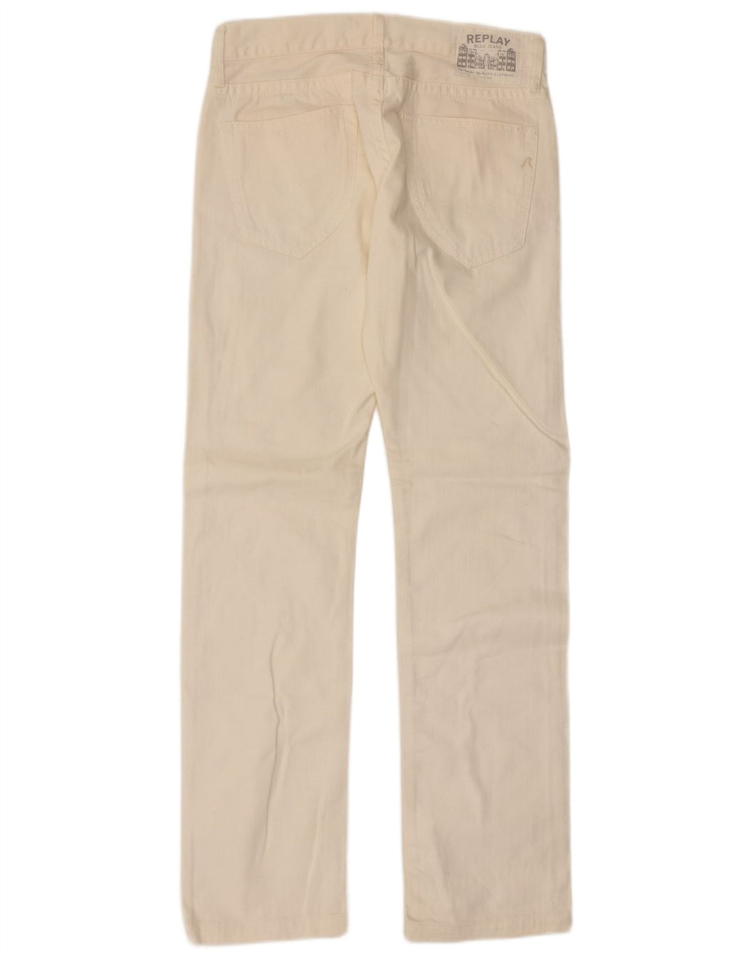 Replay Vaqueros rectos para hombre W30 L34 Algodón beige