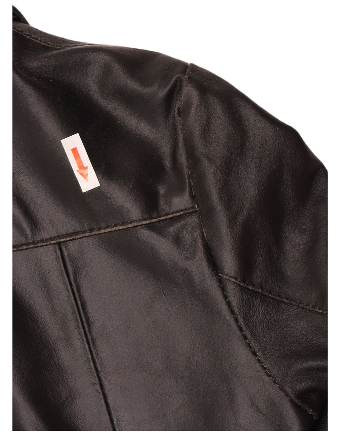 BAYSIDE Abrigo de cuero para mujer Reino Unido 10 Pequeño cuero negro