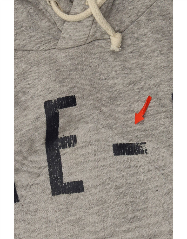 American Eagle Hombre Sudadera Con Capucha Gráfica Jersey De Algodón Gris Medio