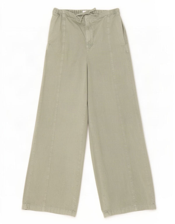 Zara Pantalones Anchos De Cintura Alta Para Niñas 13-14 Años W26 L28 Algodón Verde