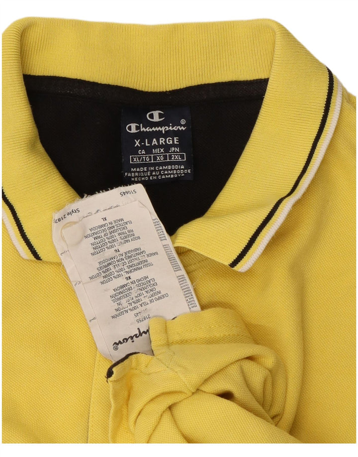 CHAMPION Polo Hombre XL Algodón Amarillo