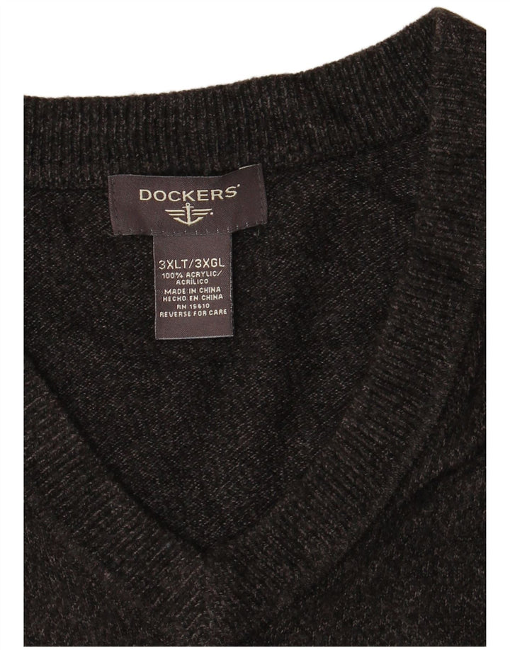 DOCKERS Camiseta sin mangas para hombre 3XL Gris Acrílico