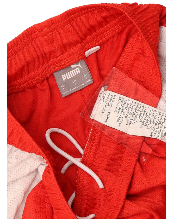 PUMA Pantalones cortos deportivos con estampado gráfico para hombre Poliéster con bloques de color rojo pequeño