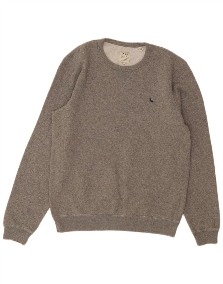 Sudadera Jack Wills Hombre Gris Medio Algodón