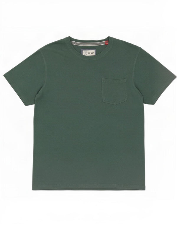 Camiseta para hombre Fat Face Top grande de algodón verde