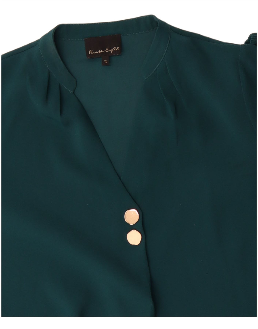 PHASE EIGHT Blusa extragrande de manga 3/4 para mujer UK 40 XL Verde