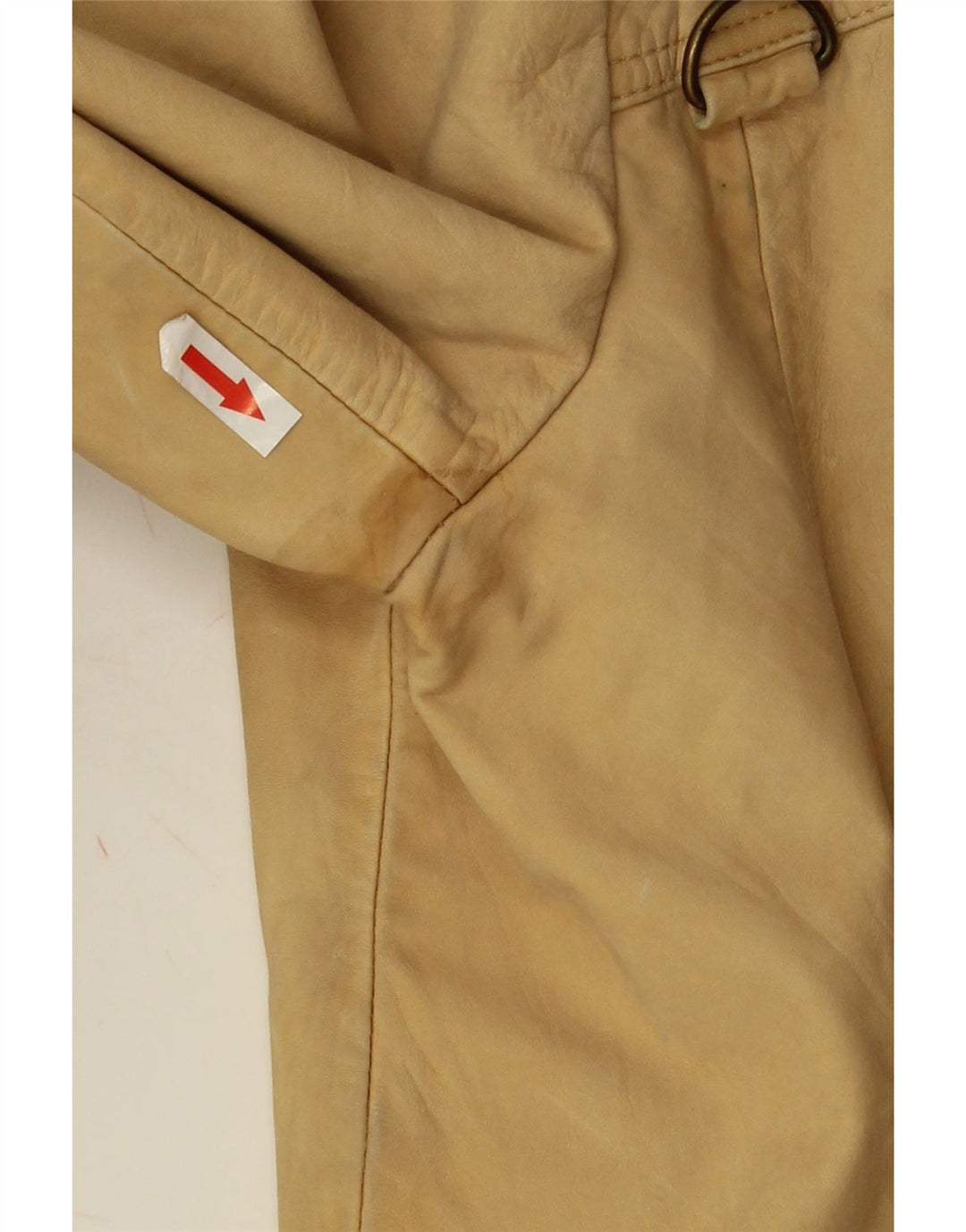 Massimo Rebecchi Chaqueta motera de cuero para hombre IT 54 2XL Cuero beige