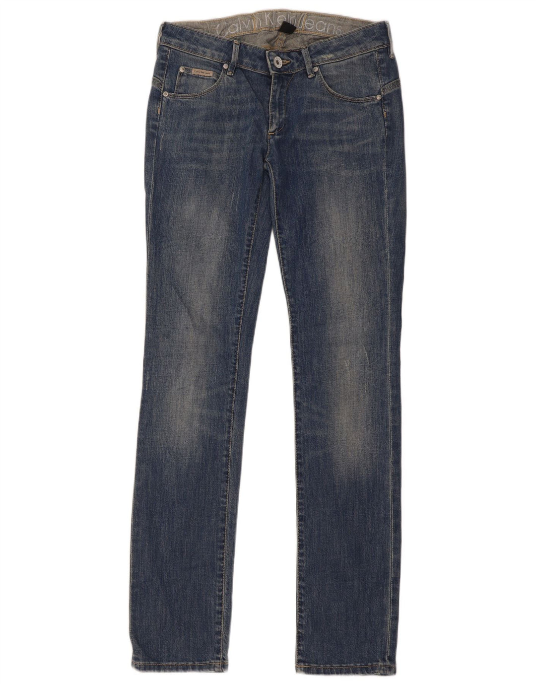 Vaqueros ajustados para mujer Calvin Klein W29 L34 Algodón azul