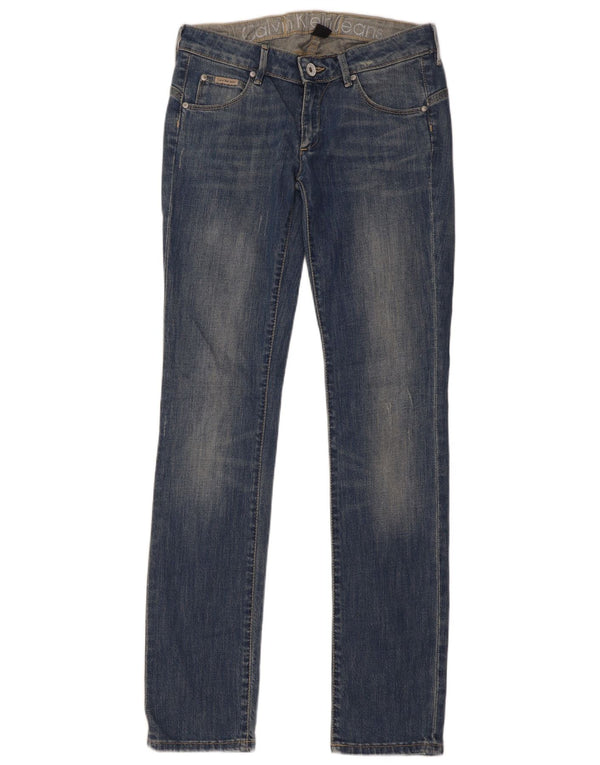 Vaqueros ajustados para mujer Calvin Klein W29 L34 Algodón azul
