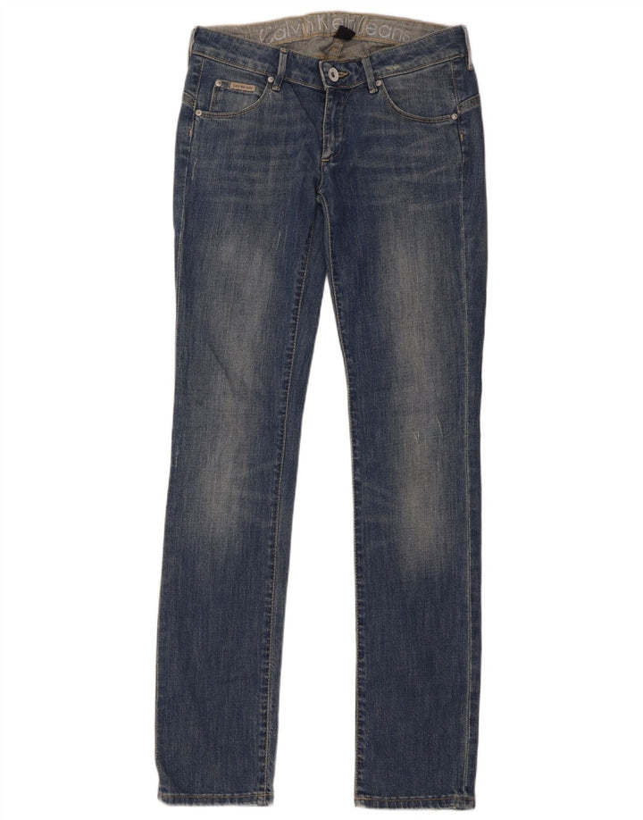 Vaqueros ajustados para mujer Calvin Klein W29 L34 Algodón azul