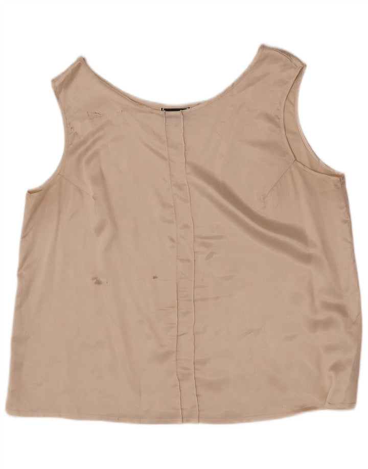 Luisa Spagnoli Top corto para mujer IT 42 2XL Poliéster beige
