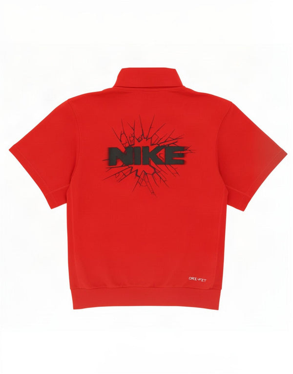 Nike Dri Fit Graphic Sudadera de Manga Corta para Hombre Jersey pequeño de algodón Rojo