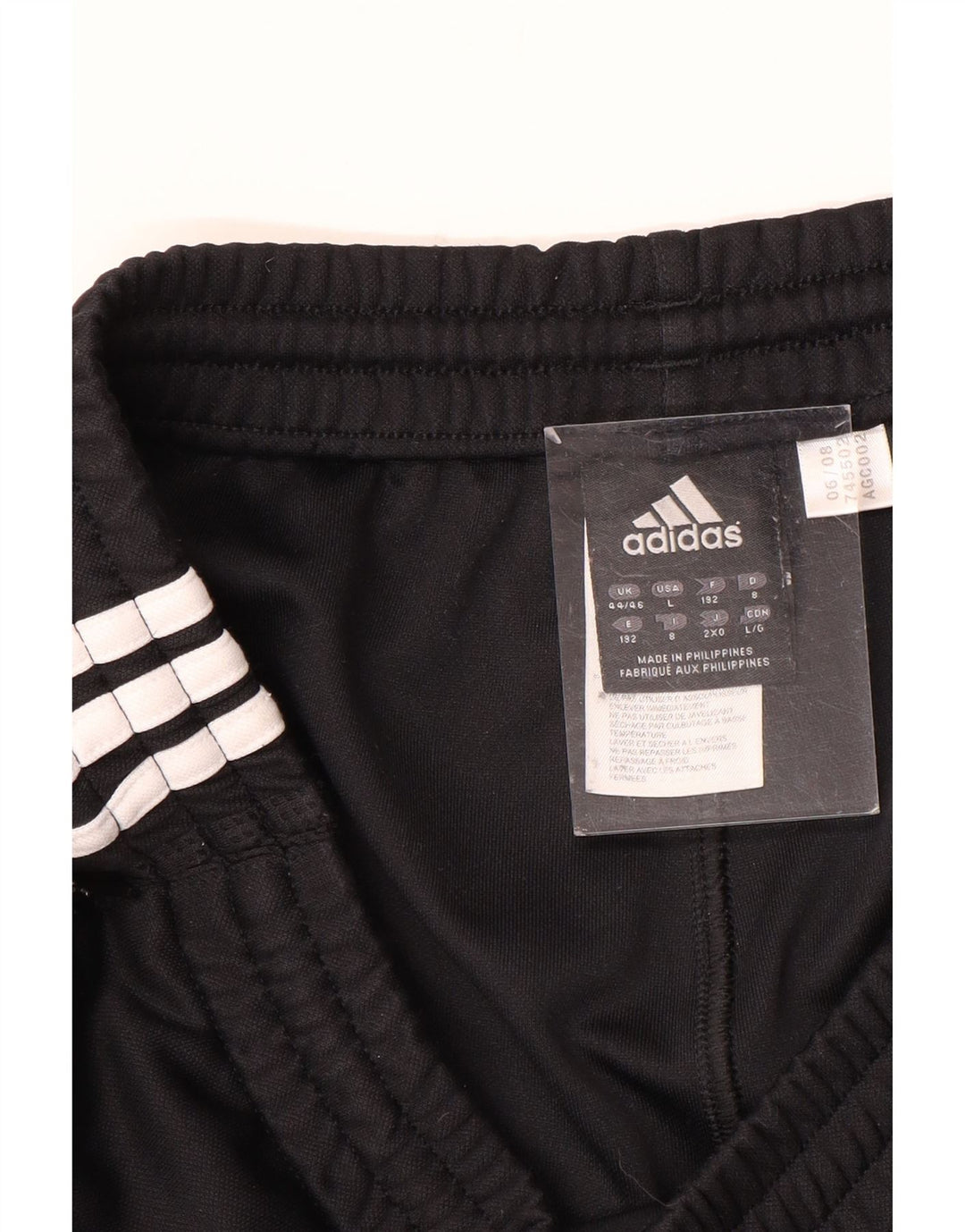 Adidas Pantalones de chándal para hombre UK 44/46 Large Negro Poliéster