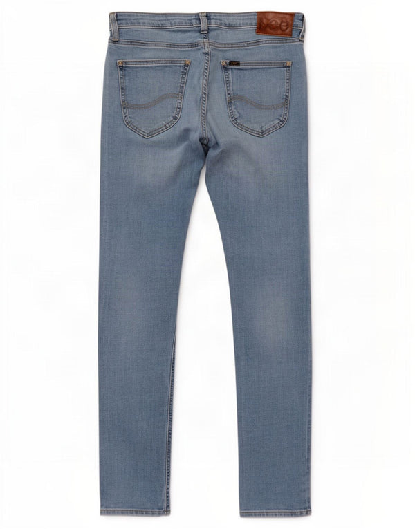 Lee Vaqueros Ajustados Malone para Mujer W31 L32 Algodón Azul