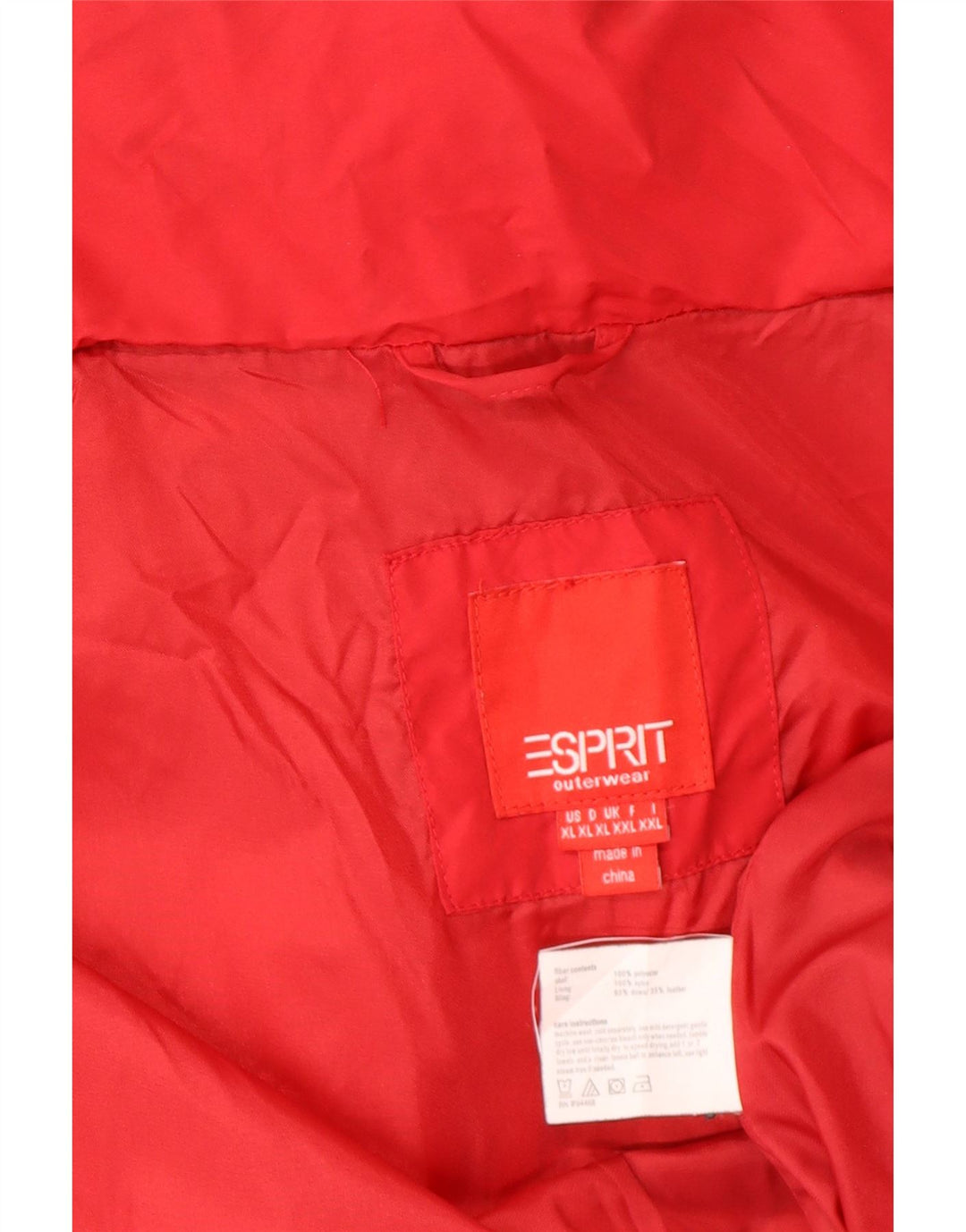 Esprit Chaqueta acolchada para mujer ES 40 XL Poliéster rojo