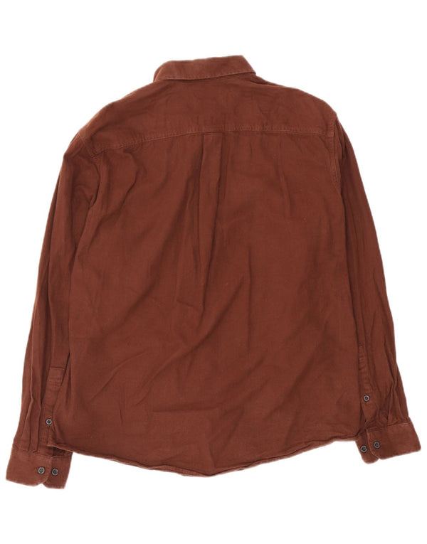 Eddie Bauer Camisa de franela de ajuste clásico para hombre, talla grande, marrón