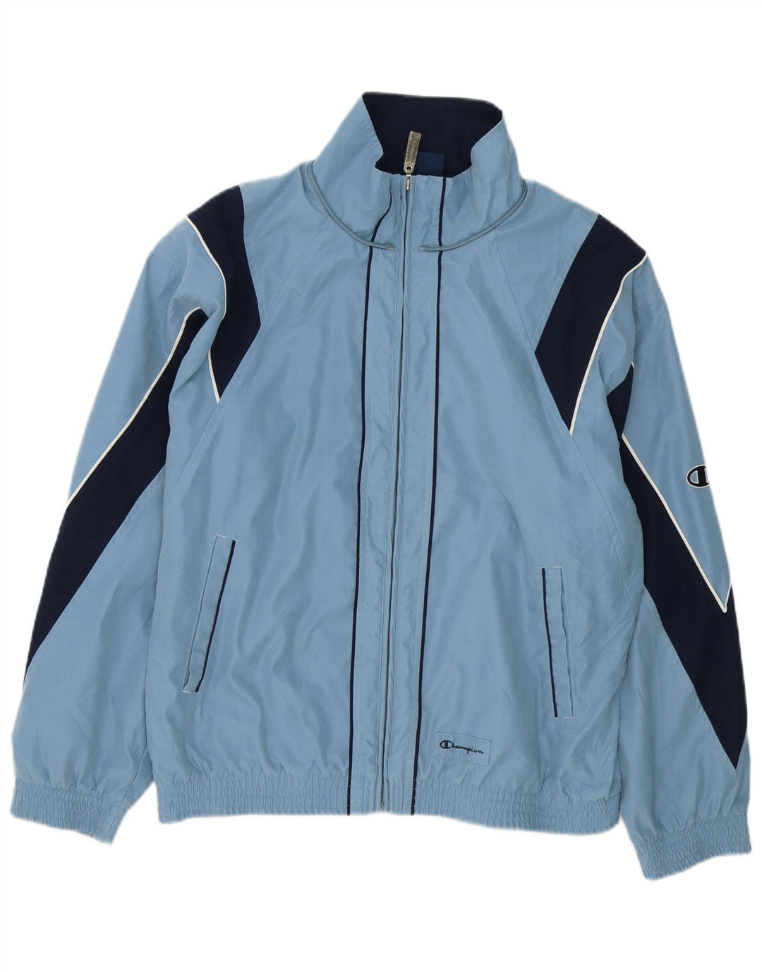 Champion Chaqueta De Chándal Para Hombre Poliéster Color Block Azul Medio