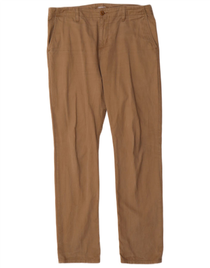 CARHARTT Pantalón chino ajustado para hombre W34 L32 Algodón beige